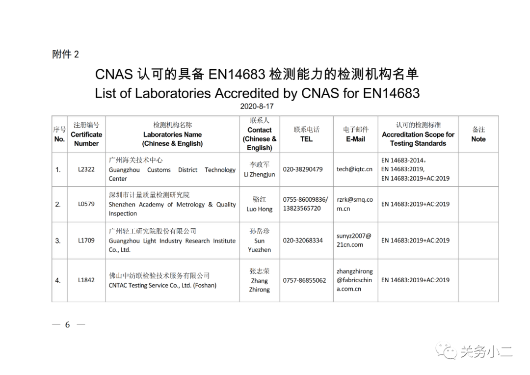 國內(nèi)具備歐盟CE認(rèn)證機構(gòu)名單及EN149/14683檢測機構(gòu)名單 國內(nèi)具備歐盟CE認(rèn)證機構(gòu)名單及EN149/14683檢測機構(gòu)名單